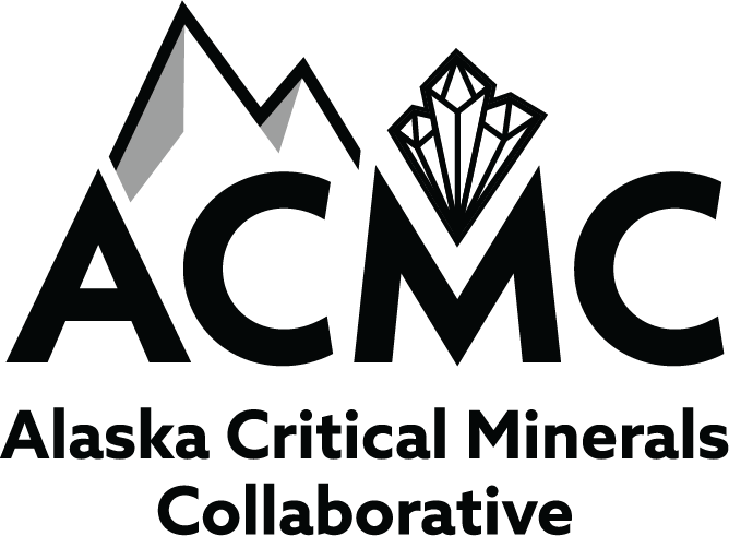 Alaska Critical Minerals Collaborative (ACMC) greyscale logo
